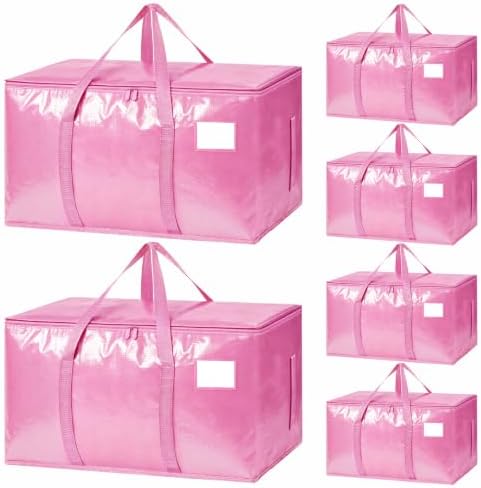 6 Pack Heavy Duty Waterproof Moving Bags, Foldable Totes by Unknown