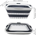 SAMMART 42L (11 gallon) Collapsible Plastic Laundry Basket - Foldable Pop Up Storage Container/Organizer - Portable Basket - Space Saving Hamper (Grey/Slate Grey (Set of 2)) - Image 5