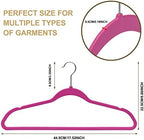 Quality Hangers 200 Pack Slim Plastic Hangers for Clothes - Sturdy Non-Velvet Pink Hangers with 360° Swivel Chrome Hook & Notches - Versatile for Coats Shirts Dresses (200, Pink, 17.7" inch) - Image 4