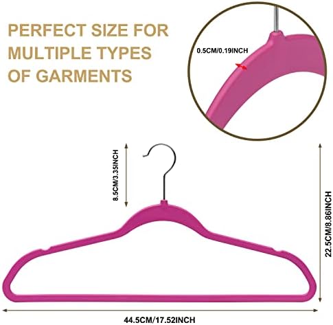 Quality Hangers 200 Pack Slim Plastic Hangers for Clothes - Sturdy Non-Velvet Pink Hangers with 360° Swivel Chrome Hook & Notches - Versatile for Coats Shirts Dresses (200, Pink, 17.7" inch) - Image 4