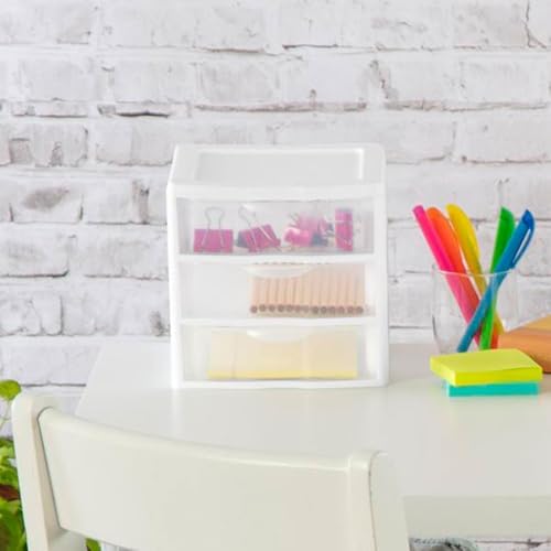 Sterilite Clearview 3-Drawer Cart Small Plastic Storage Organizer, 12-Pack - Image 5