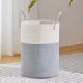 VIPOSCO 58L Tall Woven Laundry Basket Hamper, Grey White by VIPOSCO