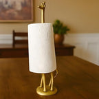 Giraffes Paper Towel Holder Cast Iron Paper Towel Holder Funny Toilet Paper Holder for The Floor or Counter in The Kitchen or Bathroom Bronze Rustic - Image 4