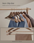 SONGMICS Wooden Suit Hangers 10 Pack, Extra-Wide Shoulder Clothes Hangers - Image 6