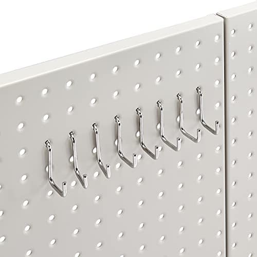 Amazon Basics Rectangular Metal Pegboard Wall Organizer, Tool Storage Organization System, Rust and Scratch Resistant, 48-Piece Kit, Gray - Image 6
