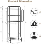 3-in-1 Over the Toilet Storage Rack, 3-Tier Toilet Organizer Shelf - Image 2