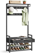 VASAGLE Hall Tree with Bench and Shoe Storage, 2 Fabric Drawers, 10 Hooks by VASAGLEbySONGMICSHOME