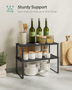 SONGMICS Cabinet Organizer Shelf, Set of 4 Spice Rack, Kitchen Storage - Image 4