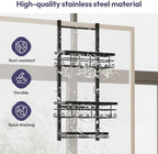 SWTYMIKI Over The Door Shower Caddy - 3 Tier Rustproof Hanging Shower Organizer with Adjustable Shelves, 28 Hooks & Soap Holder, Hanging Shower Rack Storage for Bathroom Accessories, Black - Image 4