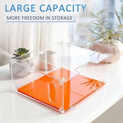 Novabright 2 Pack Acrylic File Organizer, Letter, 12.2"L x 5.51"W x 9.84"H - Image 6