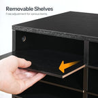 HOOBRO Literature Organizer, 36 Compartments Wooden Mail Organizer, Countertop Literature Sorter with Adjustable Shelves for Home, Office, School, Student Mailbox for Classroom, Black BK123WF01 - Image 6