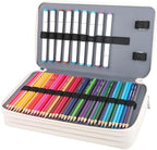 Vomgomfom 300 Slots Marker Case 4-Layer PU Leather, Handle, White - Image 4