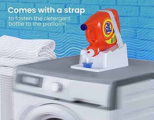 Liquid Laundry Detergent Holder Stand with Drip Tray - 2 Pack - White - Image 6