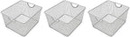 YBM HOME Kitchen Pantry Organizer Wire Baskets for Shelves, Cabinets, Pantry, Countertop, Mesh Open Storage Bin Metal Basket for Organizing Food Supplies, 3 Pack, 10x9x6 by YBMHome