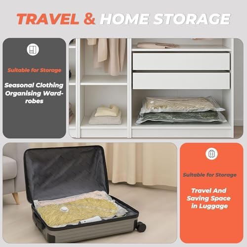 Vacbird 10 Pack 29" Vacuum Bags for Storage - Pump Not Included, Compression Packing Seal for Clothing Blanket Pillows Suitcase Luggage Travel, Compact & Airtight - Image 5