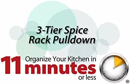 Hardware Resources 3-Tier Pull Down Spice Rack - Chrome-Finished Steel Retractable Organizer for Spice Bottles & Seasoning Jars - Easy to Install, Screws Included - Fits 15” Opening Wall Cabinet - Image 5