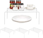 Redrubbit Large (15.7 x 9. 4 Inch) Cabinet Storage Shelf Rack, Rustproof Kitchen Counter and Cabinet Shelf, Storage Rack Organizer for Kitchen, Fridge, Cabinet, Bathroom, Set of 4 by Redrubbit