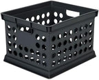 Sterilite Storage Crate Bin File Organizer for Home & Office,Black, 24-Pack - Image 2