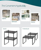 Shantton Cabinet Shelf Organizer, Pantry Shelf Rack, Black 13.1x10.6x9.5 - Image 4