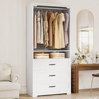 IRONCK Freestanding Closet System with Adjustable Shelves & 3 Drawers by IRONCK