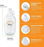 Fastrack 6-Pack Half-Gallon Glass Jug Set (64 oz) w/12 Polyseal Caps & Black Jar Gripper Pad – Multipurpose Half Gallon Jug, & Detergent Dispenser for Laundry, Glass Jar for Liquids, Water & Juice - Image 3