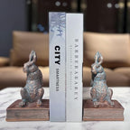 Book Ends for Shelves to Hold Books Hevay Duty,Decorative Rabbit Bookends - Image 4
