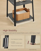 VASAGLE Coat Rack Freestanding, Hall Tree with 4 Shelves - Image 4