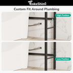 TokeShimi 6-Tier Over the Toilet Storage Rack, Adjustable Wooden Shelf - Image 7