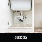 GORILLA GRIP LeakGuard Under Sink Mat for Cabinet, 24x60 Damask Taupe Cream - Image 6