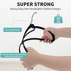 Black Velvet Hangers 30 Pack - Non Slip Clothes Hangers, Ultra Slim Hangers, Space Saving Swivel Black Hook, Suit, Top, Tie, Shirt, Skirt & Pant Felt Hangers, Black Hangers - Image 6