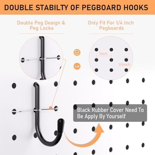 INCLY 300PCS Extra Thick Pegboard Accessories Set with Bins & Peg Locks - Image 2