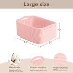 Goodpick 3-Pack Storage Baskets, Dorm Decor for Gifting, 13 x 8 x 5 in - Image 3
