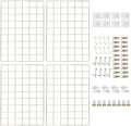 CIKLCIX Wire Wall Grid Panel Set of 4, Photo Display Board & Memo Board by Unknown