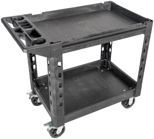 Klein Tools 54831MB MODbox Utility Cart, 2-Shelf Heavy Duty Rolling Tool Cart, 500-Pound Capacity, 6-Inch Wheels, for Jobsite, Warehouse by Unknown