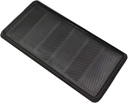 Envelor Chevron Rubber Snow Weather Indoor Outdoor Multi Purpose Pet Food Cat Litter Paint Utility Floor Tray Boot-scrapers, 16 x 30 Inches (Model: Chevron Boot Tray) - Image 2