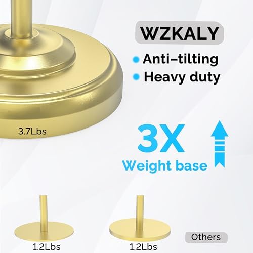 Gold Toilet Paper Holder Stand with Storage for 4 Extra Rolls - Image 5