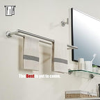 JQK Double Towel Bar 27 Inch, Brushed Steel Useable Length 24 Inch 304 Stainless Steel Thicken 0.8mm Bath Towel Rack for Bathroom, Towel Holder Wall Mount, TB100L24-BN - Image 4
