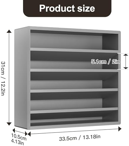 Orimade 4 Tier Spice Rack Organizer for Cabinet, Freestanding Bamboo Seasoning Rack for Countertop, Cupboard, Pantry, Kitchen, 13.18 x 4.13 x 12.2 inches(Spice Jars Not Included), Grey - Image 7