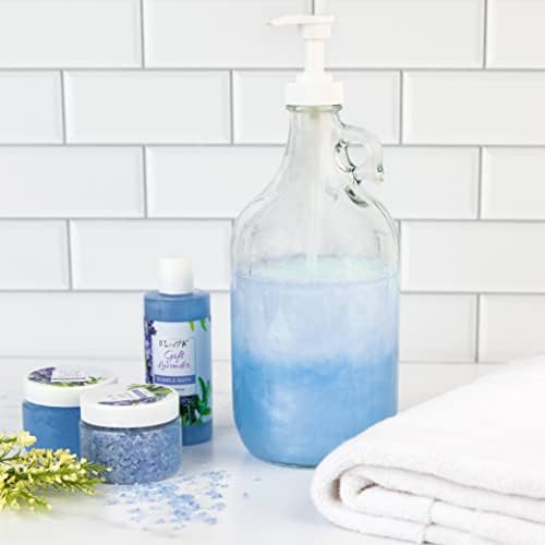kitchentoolz Half Gallon Glass Pump Dispenser Bottle, Large Jug with Pump for Laundry Soap Dispenser, Liquid Detergent, Fabric Softener, Syrup Pump - 64 oz Made in USA - Image 4