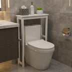 Alaterre Furniture Dorset Over-the-Toilet Storage Shelf, White, 27”x9”x37” - Image 2