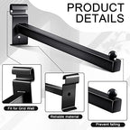Oudain 10Pcs Gridwall Hooks 12 Inch Heavy Duty Grid Wall Hangers, Black - Image 3