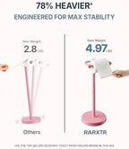 RARXTR Toilet Paper Holder Stand with Heavy Stable Base No Tipping Pink - Image 4