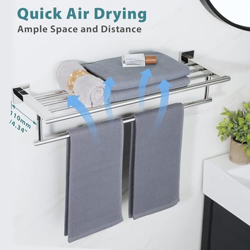 Alise Towel Racks for Bathroom Wall Mounted 24 Inch,Polished Chrome - Image 6