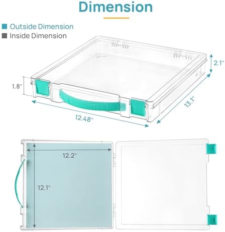 Vtopmart 6 Pack Board Game Storage with Handle and Snap-Tight Latch Lid - Image 2