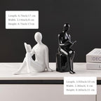 Ceramic Decorative Bookends, Book Ends for Shelves, Home Office Decor - Image 6