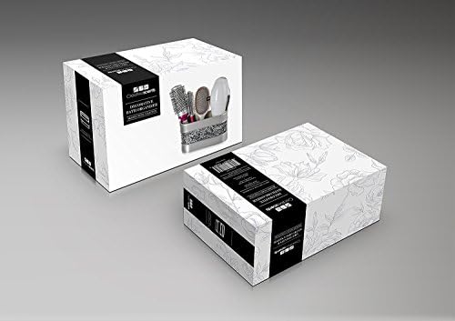 Creative Scents Crackled Glass Silver Toothbrush and Toothpaste Holder for Bathroom - Decorative Bathroom Counter Electric Toothbrush Organizer, 3 Slot, Makeup Brush Holder - Image 6