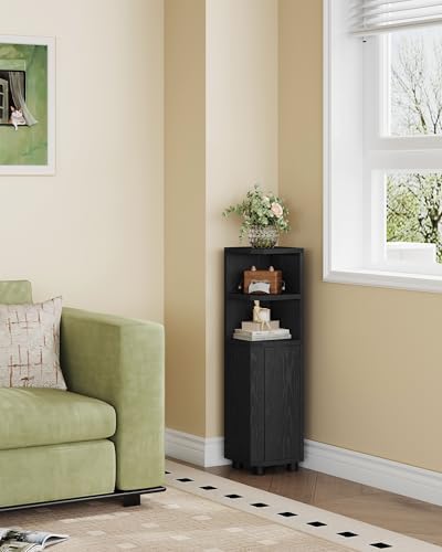 Hzuaneri Corner Cabinet, Small Bathroom Corner Cabinet with Doors - Image 4