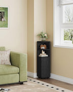 Hzuaneri Corner Cabinet, Small Bathroom Corner Cabinet with Doors - Image 4