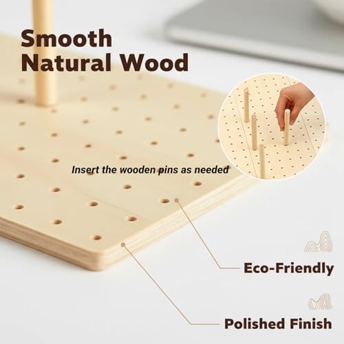 Wooden Pegboard Drawer Organizer for Kitchen - 3 Pack Adjustable Drawer Organizer with 24 Pegs Wooden, Drawer Organizer Kitchen Utensils, Wood Drawer Organizers for Kitchen Countertops & Deep Drawe - Image 5