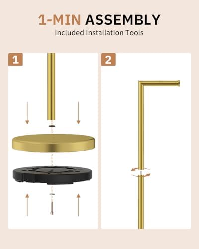 BWE Bathroom Toilet Paper Holder Stand Brushed Gold SUS304 Stainless Steel - Image 7